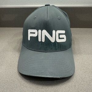 PING ⛳️ Dark Green Baseball Cap with White Embroidered Logo. Size L/XL